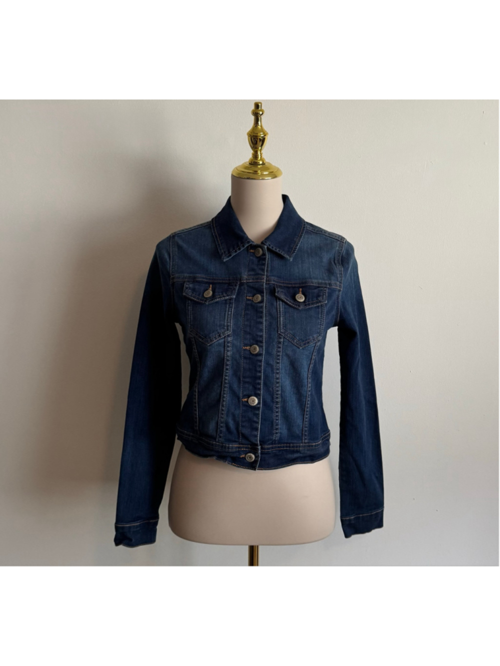 Women's Wax Jean Denim Jacket Blue Size S
